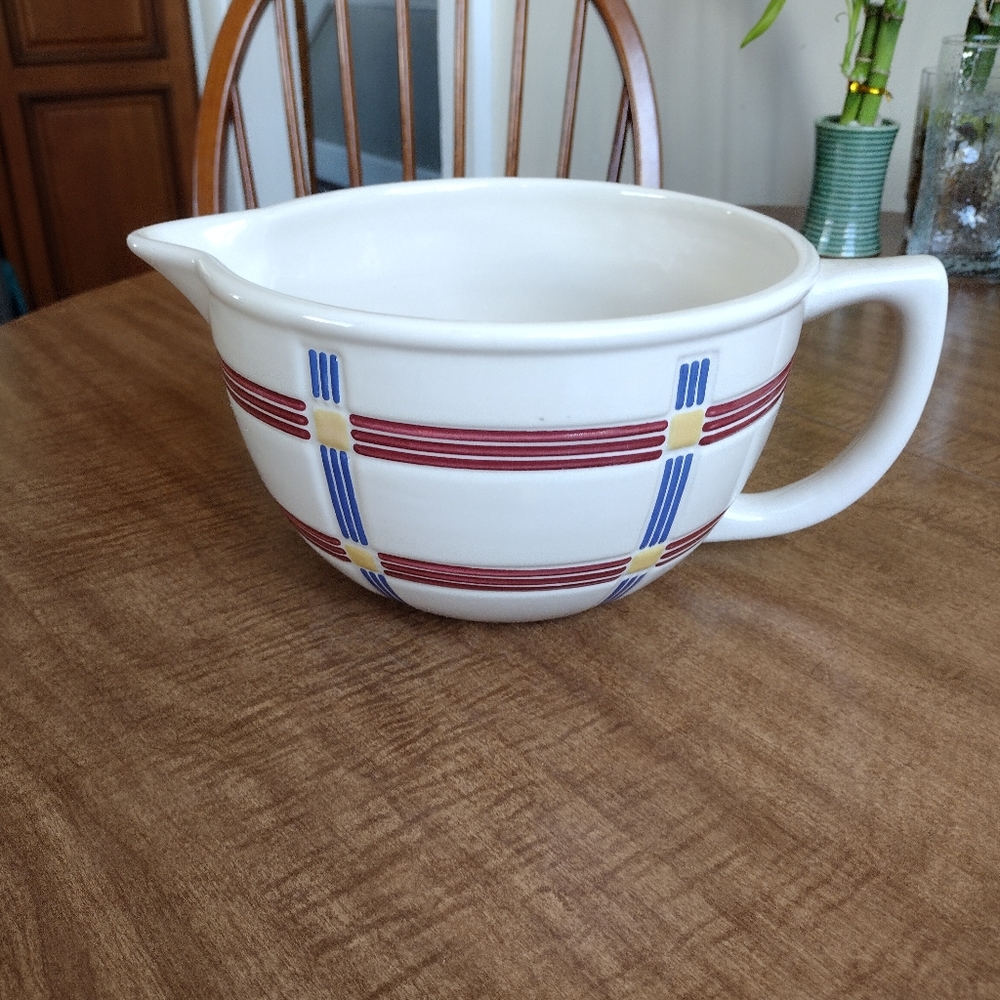 Longaberger Harvest Plaid Batter Bowl
